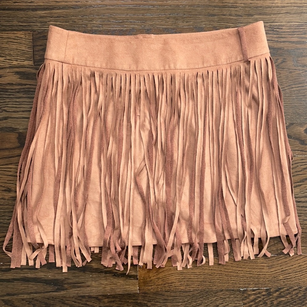Fringe Mini Skirt